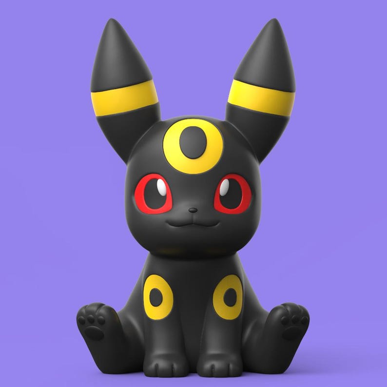 Umbreon Pokemon STL figure, 3D printable model