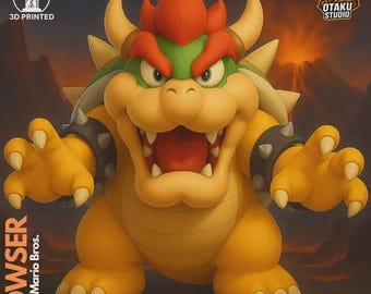 Bowser STL | Super Mario 3D-Modell | Druckbare Koopa-König-Figur | FDM & Harz | Sofort-Download
