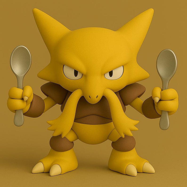 Alakazam Chibi Pokemon STL 3D printable model