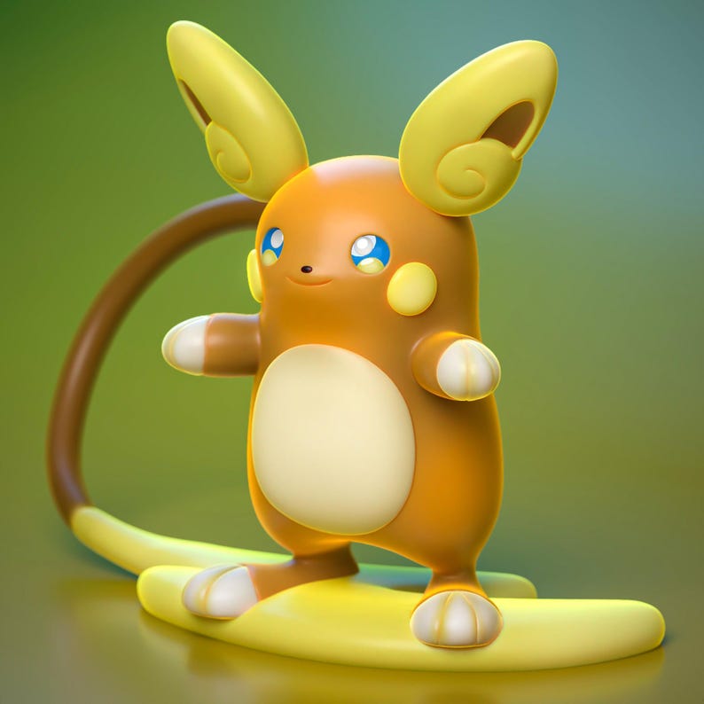 Alolan Raichu Pokemon STL figure, 3D printable model