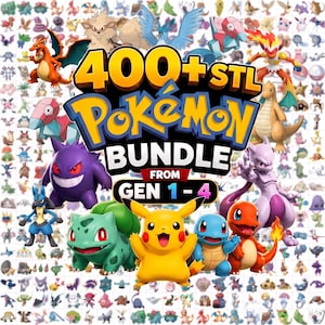 STL-Paket 493 Pokémon für den 3D-Druck | Gen 1-4 Kanto bis Sinnoh | Miniaturen für FDM und Harz | Sofort-Download