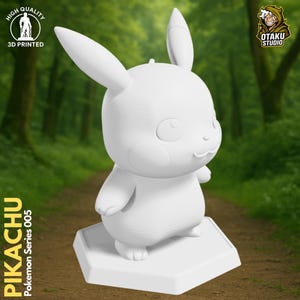 Pikachu Pokemon STL 3D printed figure, slicer preview