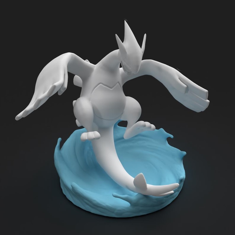 Lugia STL 3D printed figure, alternate angle
