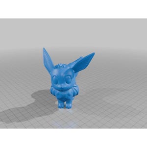Eevee STL file preview in slicer software, Pokemon 3D model