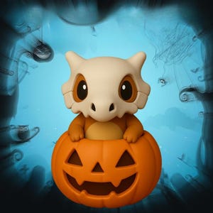 Cubone Pumpkin Halloween Pokemon STL 3D printable model