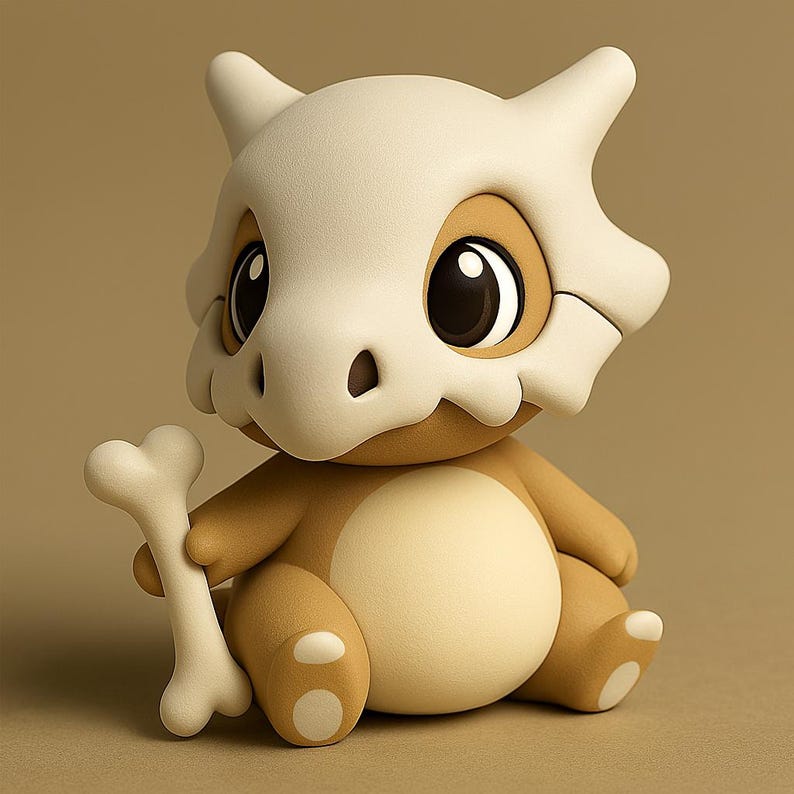 Cubone Chibi Pokemon STL 3D printable model
