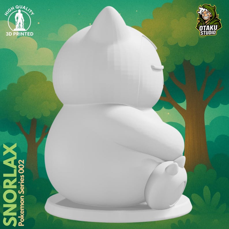 Snorlax Pokemon STL 3D printed figure, 3D printed photo