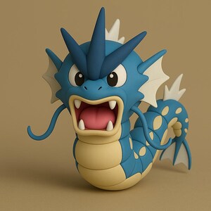 Gyarados Chibi Pokemon STL 3D printable model