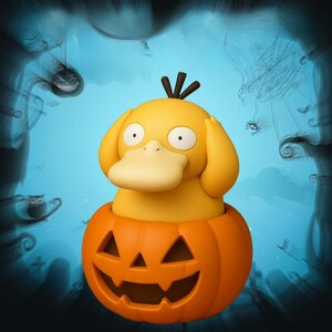 Psyduck Pumpkin Halloween Pokemon STL 3D printable model