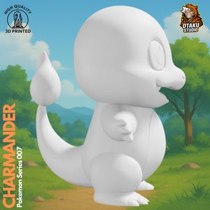 Charmander STL 3D printed figure, 3D printed photo
