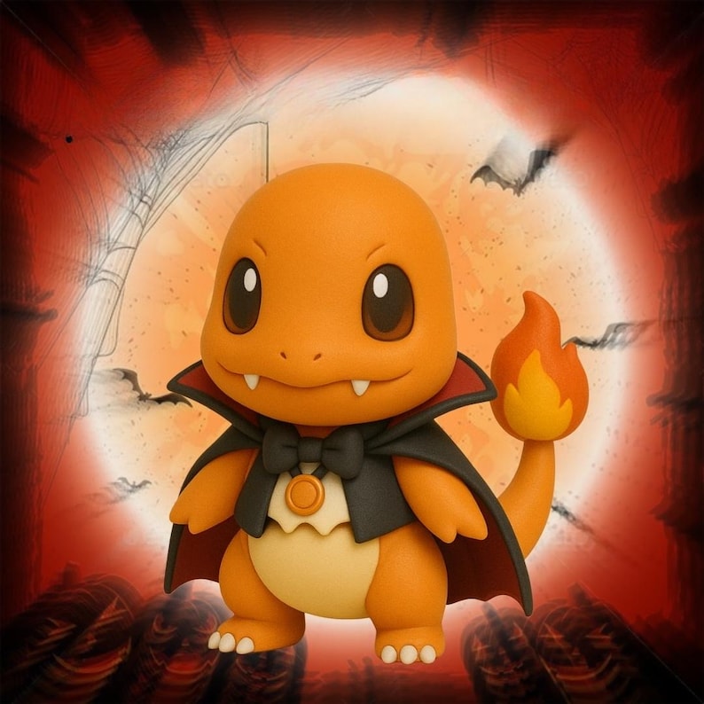 Charmander Dracula Halloween Pokemon STL 3D printable model