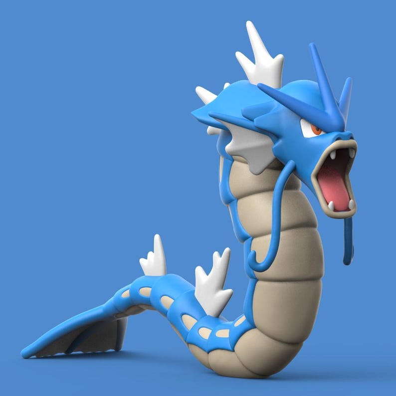 Gyarados Pokemon STL figure, 3D printable model