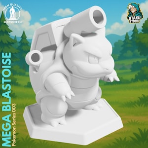 Mega Blastoise STL 3D printed figure, top view