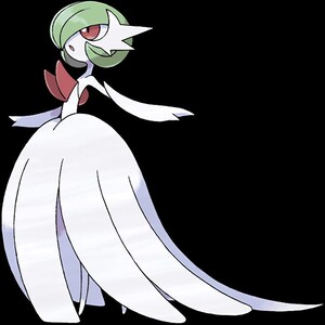 Mega Gardevoir Pokemon official artwork, included in the 36 Mega Evolution STL bundle