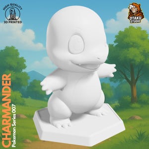 Charmander STL 3D printed figure, slicer preview