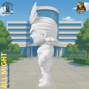 All Might STL 3D printed figure, alternate angle