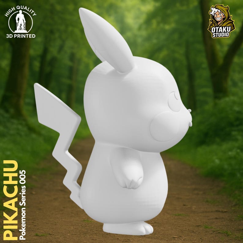 Pikachu Pokemon STL 3D printed figure, 3D printed photo