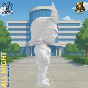 All Might STL 3D printed figure, 3D printed photo