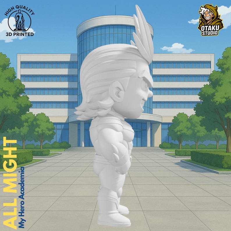 All Might STL 3D printed figure, 3D printed photo