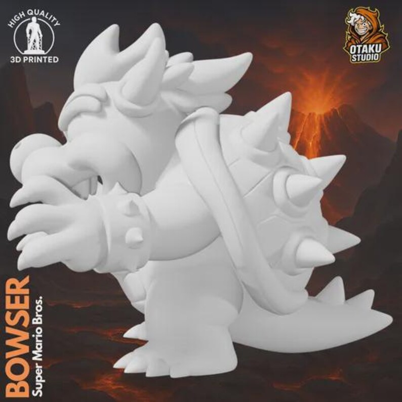 Bowser STL 3D printed figure, 3D printed photo