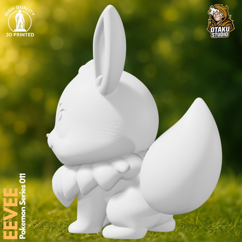 Eevee Pokemon STL 3D printed figure, back view