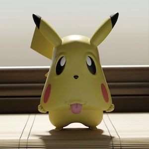 Pikachu Pokemon peeking window cling 3D printed decoration