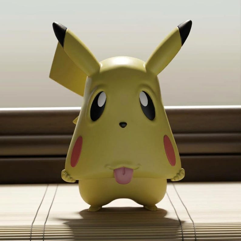 Pikachu Pokemon peeking window cling 3D printed decoration
