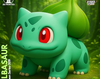 Bulbasaur STL | Pokemon 3D Model | 3D Printable Figure | FDM & Resin | Fan Art