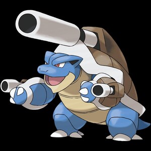 Mega Blastoise Pokemon official artwork, included in the 36 Mega Evolution STL bundle