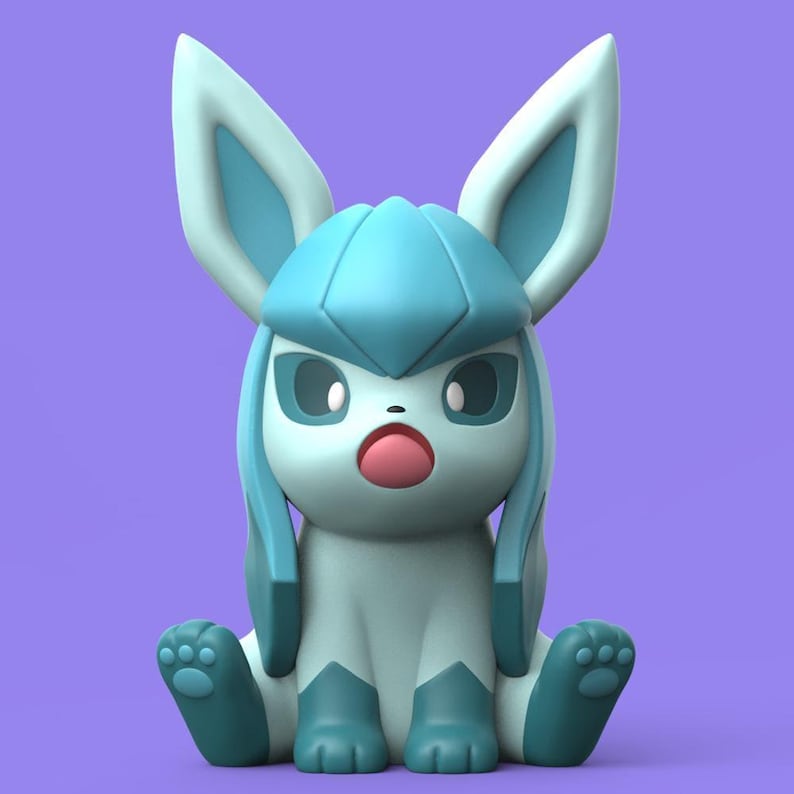 Glaceon Pokemon STL figure, 3D printable model