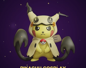 ミミッキュ コスプレ ピカチュウ STL | ポケモン ハロウィン 3Dモデル | 印刷用フィギュア | FDM・レジン対応