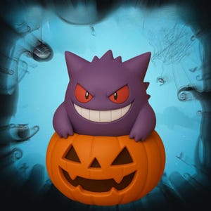 Gengar Pumpkin Halloween Pokemon STL 3D printable model