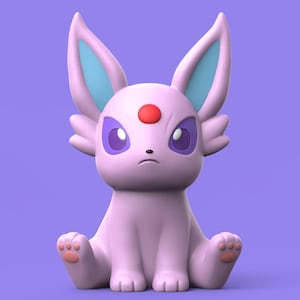 Espeon Pokemon STL figure, 3D printable model