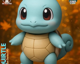 Squirtle STL | Pokemon 3D Model | 3D Printable Figure | FDM & Resin | Fan Art Collectible