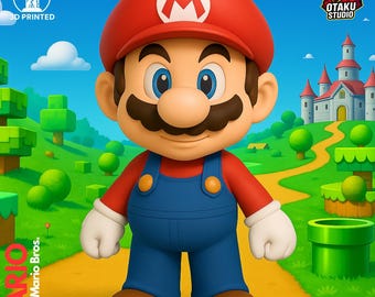 Mario 3D Model STL File | Super Nintendo Fan Art (FDM & Resin Print)