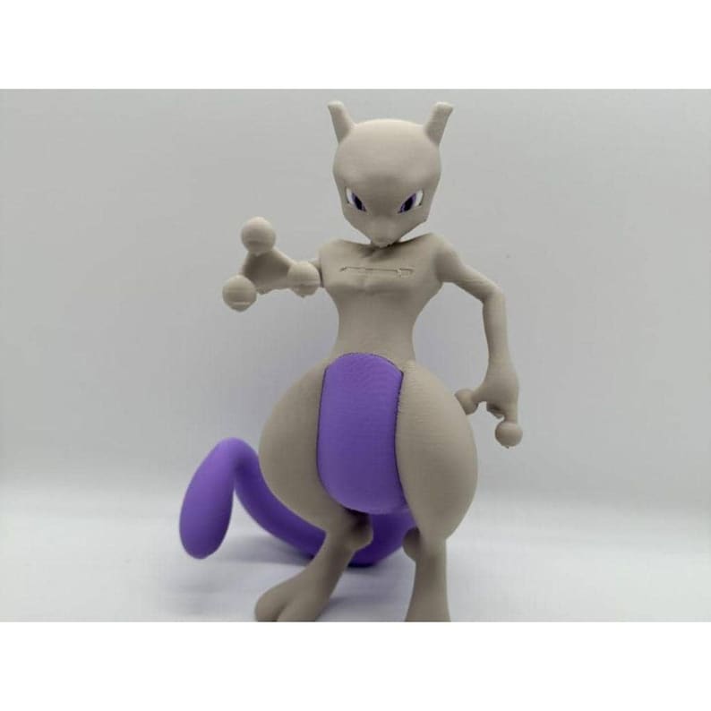 Mewtwo 3D printed Pokemon STL figure
