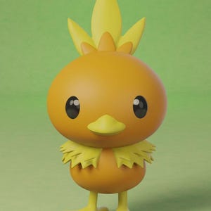 Torchic Pokemon STL figure, 3D printable model