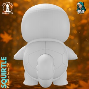 Squirtle STL 3D printed figure, close-up detail