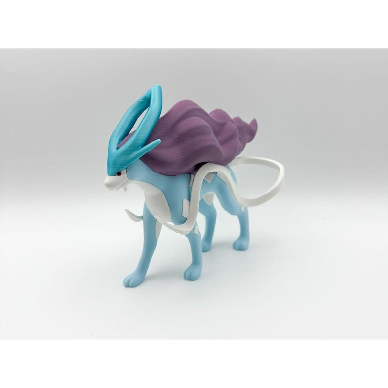 Suicune 3D printed multicolor Pokemon STL figure