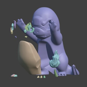 Charmander STL colour zone preview for multicolour 3D printing