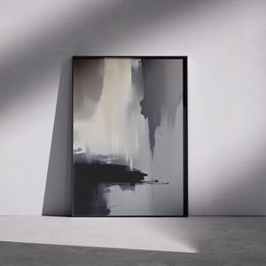 Terracotta Abstract Art Print: Modern Brushstroke Painting (Digital Download)