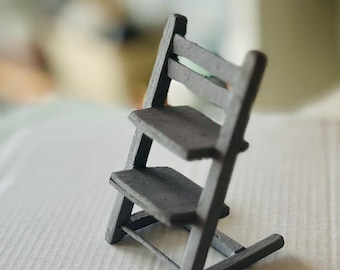 Miniature Grey Tripp Trapp–Style Chair