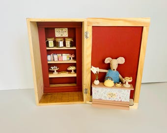 Miniature Tea Shop | Handmade Dollhouse | Maileg-Style Dollhouse Decor