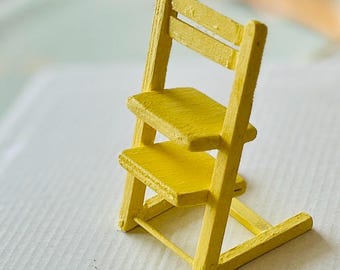 Miniature Yellow Tripp Trapp–Style Chair