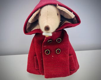 Red Hooded Coat for Maileg Mice: Baby, Big Brother & Sister