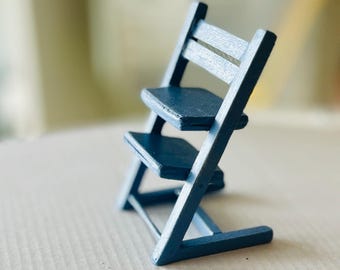 Miniature Blue Tripp Trapp–Style Chair