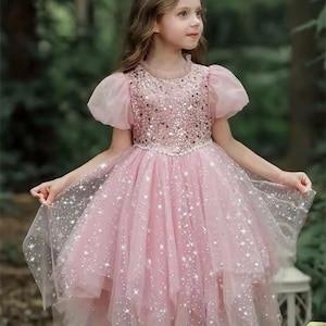 Aurora Luxe Princess Dress Costume – Sleeping Beauty Birthday Party Outfit for Girls