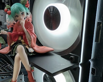 Premium Mini PC Fan Figurine Shelf 120/140mm Multiple Colors
