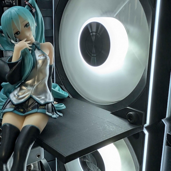 Premium Full PC Fan Figurine Shelf 120/140mm Multiple Colors
