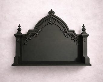Gothic Tabletop Shelf - Dark Ornate Altar Decor